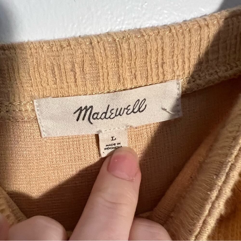 Madewell Gold Yellow Cami Button Sleeveless Dress Sz L - Picture 4 of 9